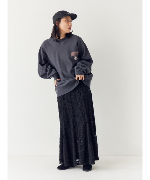 Ungrid（アングリッド）の「ビッグシルエットロゴスウェット（スウェット・レディース・チャコールグレー/ライトグレー/ピンク・FREE）」の18枚目の写真