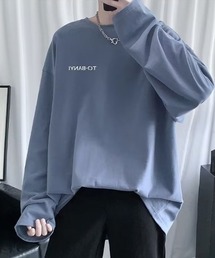 link lot | ビッグシルエット英字ワンポイント無地ロンT(Tシャツ/カットソー)