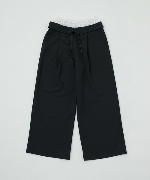 mline（エムライン）の「[mline]レース レイヤードパンツ（その他パンツ・レディース・チャコールグレー/ブラック・1/2）」の8枚目の写真