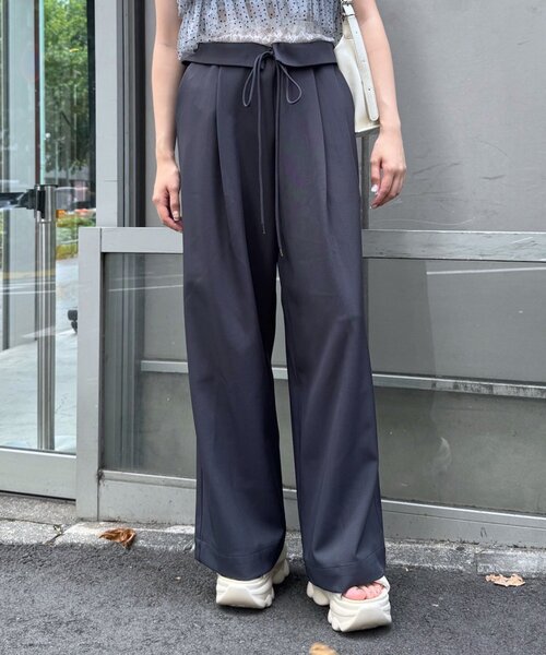 mline（エムライン）の「[mline]レース レイヤードパンツ（その他パンツ・レディース・チャコールグレー/ブラック・1/2）」の17枚目の写真