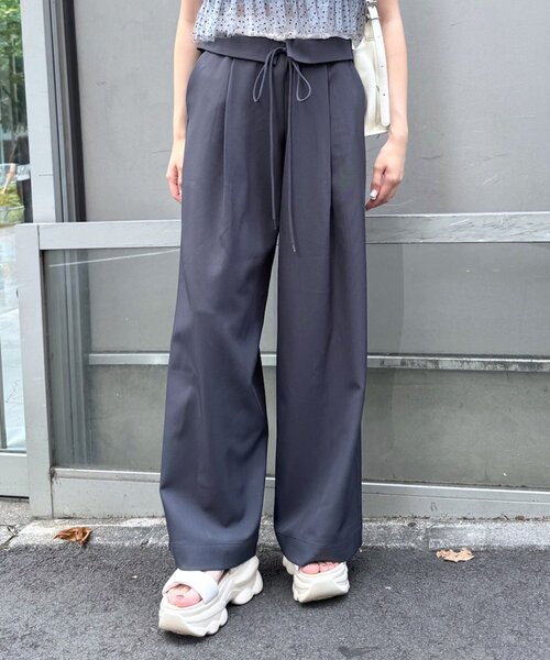 mline（エムライン）の「[mline]レース レイヤードパンツ（その他パンツ・レディース・チャコールグレー/ブラック・1/2）」の18枚目の写真