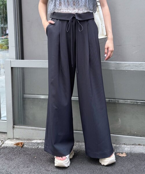 mline（エムライン）の「[mline]レース レイヤードパンツ（その他パンツ・レディース・チャコールグレー/ブラック・1/2）」の19枚目の写真