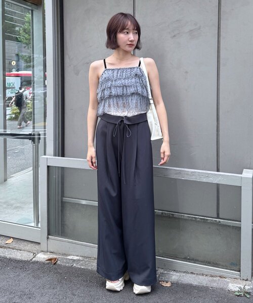 mline（エムライン）の「[mline]レース レイヤードパンツ（その他パンツ・レディース・チャコールグレー/ブラック・1/2）」の22枚目の写真