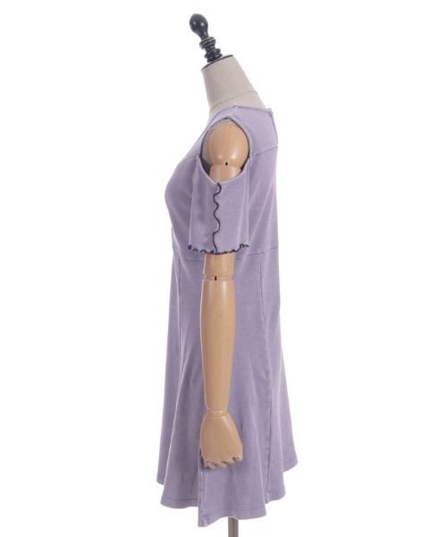 axes femme POETIQUE(アクシーズファムポエティック)の「硫化染めカットミニOP(ワンピース・レディース・パープル/ブラック/サックスブルー・MEDIUM)」の18枚目の写真