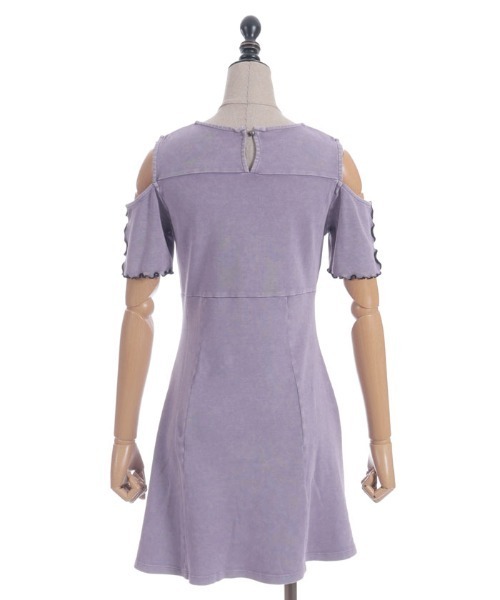 axes femme POETIQUE(アクシーズファムポエティック)の「硫化染めカットミニOP(ワンピース・レディース・パープル/ブラック/サックスブルー・MEDIUM)」の19枚目の写真