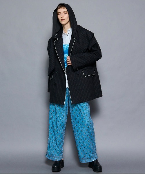 MAISON SPECIAL(メゾンスペシャル)の「Flower Easy Pants/フラワーイージーパンツ(その他パンツ・レディース・ブルー/グレー・38/36)」の16枚目の写真