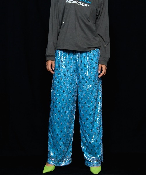MAISON SPECIAL(メゾンスペシャル)の「Flower Easy Pants/フラワーイージーパンツ(その他パンツ・レディース・ブルー/グレー・38/36)」の17枚目の写真