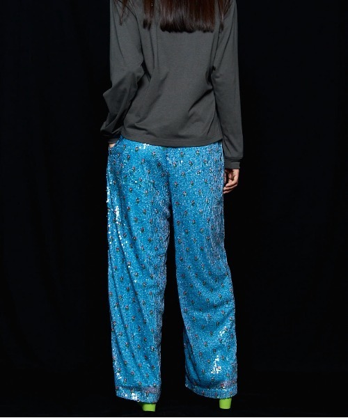 MAISON SPECIAL(メゾンスペシャル)の「Flower Easy Pants/フラワーイージーパンツ(その他パンツ・レディース・ブルー/グレー・38/36)」の19枚目の写真
