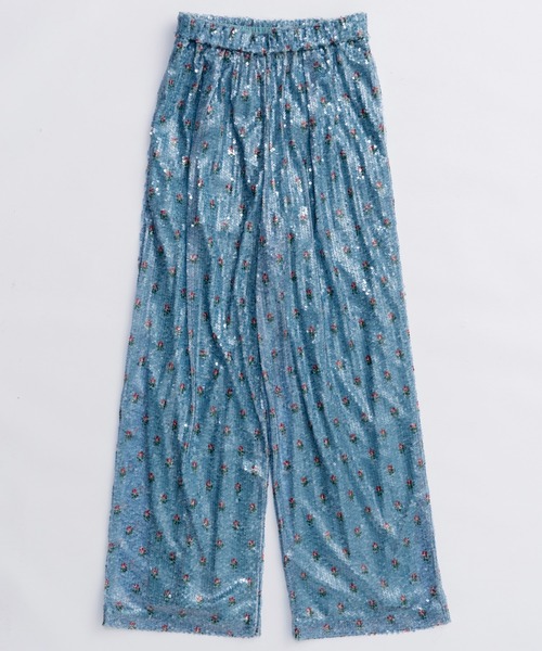 MAISON SPECIAL(メゾンスペシャル)の「Flower Easy Pants/フラワーイージーパンツ(その他パンツ・レディース・ブルー/グレー・38/36)」の20枚目の写真