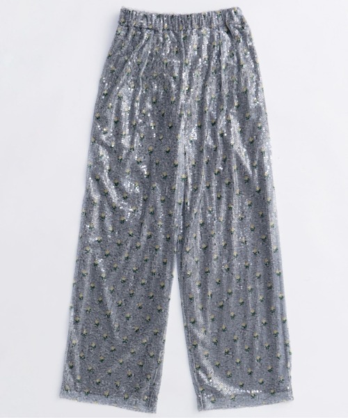 MAISON SPECIAL(メゾンスペシャル)の「Flower Easy Pants/フラワーイージーパンツ(その他パンツ・レディース・ブルー/グレー・38/36)」の6枚目の写真