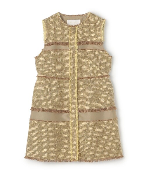 Ballsey ブロッキングツイード ミドルジレ ブロッキングツイード ミドルジレ（ベスト）｜BALLSEY