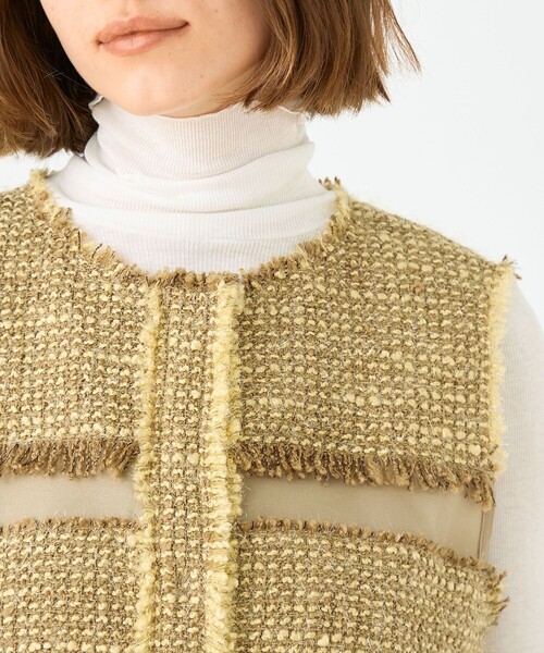 セール】ブロッキングツイード ミドルジレ（ベスト）｜BALLSEY