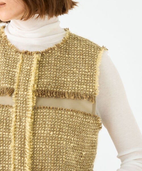 セール】ブロッキングツイード ミドルジレ（ベスト）｜BALLSEY