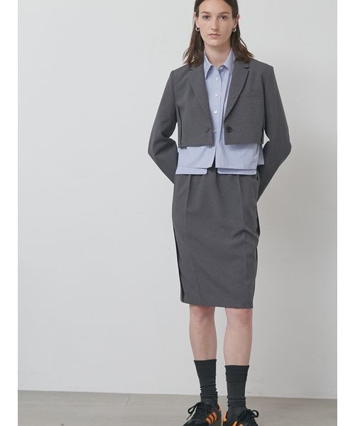 styling/(スタイリング)の「【セットアップ対応】ドローコードスーツスカート(スカート・レディース・グレー/ブラック/ブラウン・0/1)」の4枚目の写真