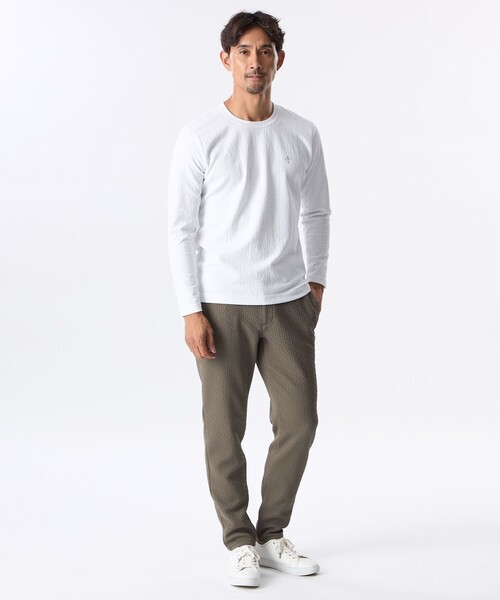 EPOCA UOMO(エポカウォモ)の「HIGAKIブリスタージャカードパンツ(その他パンツ・メンズ・ベージュ系その他5/ブラック・48/46)」の4枚目の写真