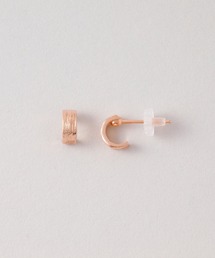 ◆金属アレルギー対応◆◆made in japan◆【純金厚メッキ】シャイン 極小ミニマルカーブピアス