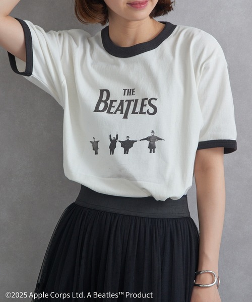 The Beatles(ザビートルズ)の「【THE FINAL VIEW】The Beatles / ビートルズ リンガーTシャツ(Tシャツ/カットソー・レディース・ブラック/ホワイト/グレー・M/XL/L)」の6枚目の写真