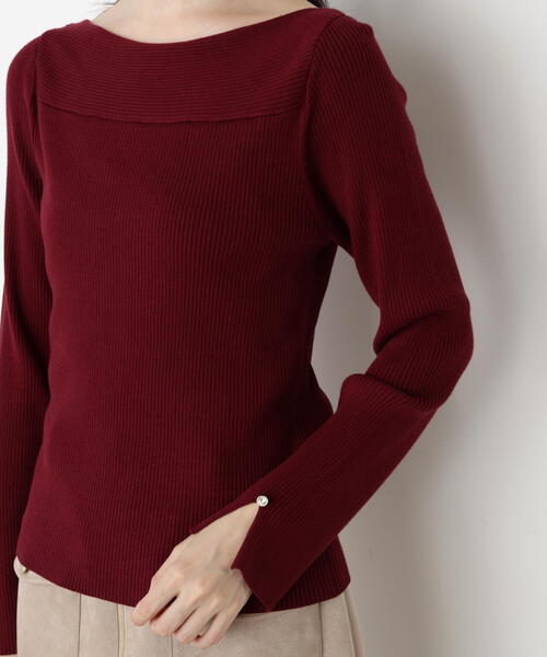 PROPORTION BODY DRESSING（プロポーションボディドレッシング）の「＜ハンドウォッシャブル＞変わり編みリブニット / 1215270928（ニット/セーター・レディース・ボルドー/グリーン/ベージュ/ブラック・SMALL/MEDIUM）」の5枚目の写真