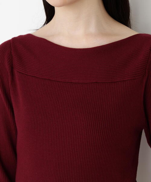 PROPORTION BODY DRESSING（プロポーションボディドレッシング）の「＜ハンドウォッシャブル＞変わり編みリブニット / 1215270928（ニット/セーター・レディース・ボルドー/グリーン/ベージュ/ブラック・SMALL/MEDIUM）」の6枚目の写真