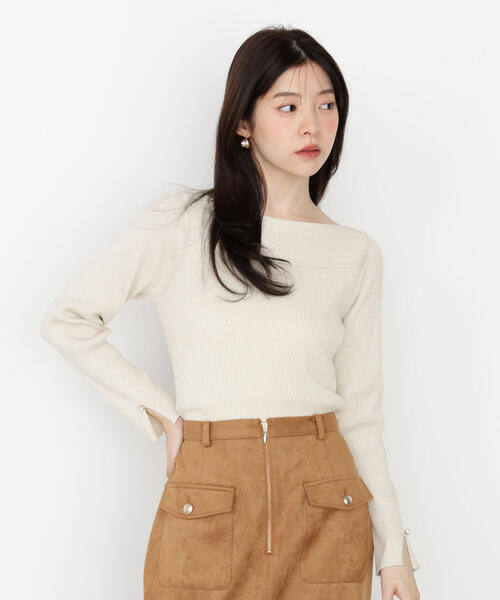 PROPORTION BODY DRESSING（プロポーションボディドレッシング）の「＜ハンドウォッシャブル＞変わり編みリブニット / 1215270928（ニット/セーター・レディース・ボルドー/グリーン/ベージュ/ブラック・SMALL/MEDIUM）」の3枚目の写真