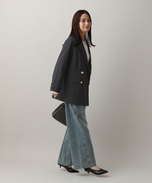 GLOBAL WORK（グローバルワーク）の「MATINEE LINE/MIXストレッチWジャケット/583736（テーラードジャケット・レディース・モカ/ブラウン/チャコールグレー・SMALL/MEDIUM/LARGE）」の5枚目の写真