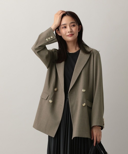 GLOBAL WORK（グローバルワーク）の「MATINEE LINE/MIXストレッチWジャケット/583736（テーラードジャケット・レディース・モカ/ブラウン/チャコールグレー・SMALL/MEDIUM/LARGE）」の20枚目の写真