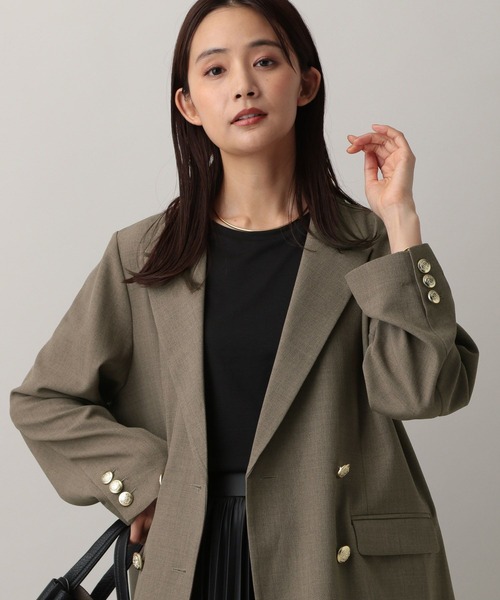 GLOBAL WORK（グローバルワーク）の「MATINEE LINE/MIXストレッチWジャケット/583736（テーラードジャケット・レディース・モカ/ブラウン/チャコールグレー・SMALL/MEDIUM/LARGE）」の22枚目の写真