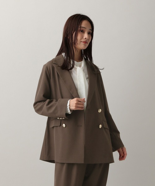 GLOBAL WORK（グローバルワーク）の「MATINEE LINE/MIXストレッチWジャケット/583736（テーラードジャケット・レディース・モカ/ブラウン/チャコールグレー・SMALL/MEDIUM/LARGE）」の12枚目の写真