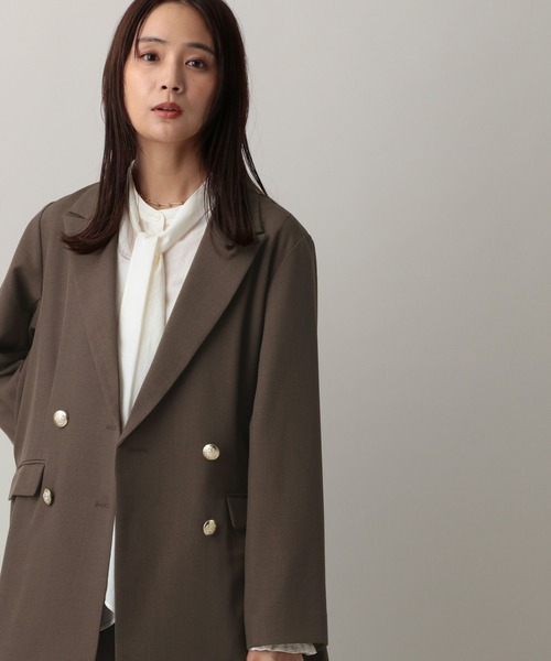 GLOBAL WORK（グローバルワーク）の「MATINEE LINE/MIXストレッチWジャケット/583736（テーラードジャケット・レディース・モカ/ブラウン/チャコールグレー・SMALL/MEDIUM/LARGE）」の14枚目の写真