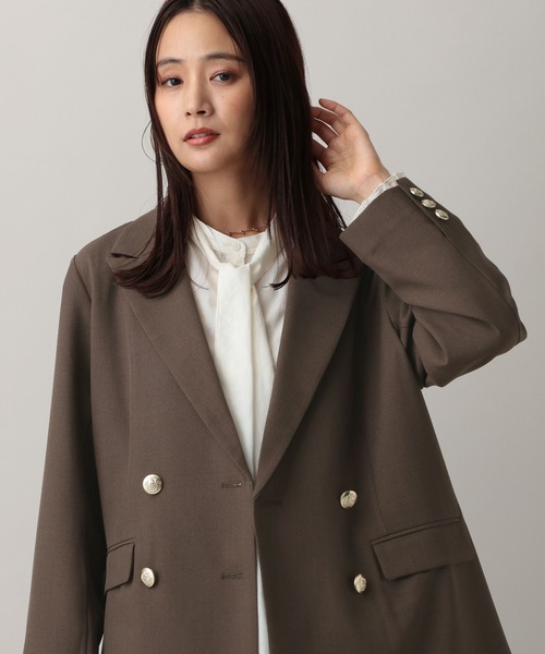 GLOBAL WORK（グローバルワーク）の「MATINEE LINE/MIXストレッチWジャケット/583736（テーラードジャケット・レディース・モカ/ブラウン/チャコールグレー・SMALL/MEDIUM/LARGE）」の15枚目の写真