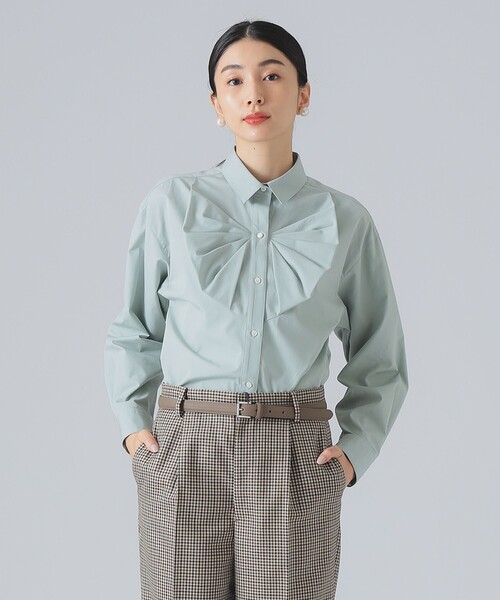 EFFE BEAMS（エッフェビームス）の「リボン ブロード シャツ（シャツ/ブラウス・レディース・ミント/パープル・36/38）」の6枚目の写真