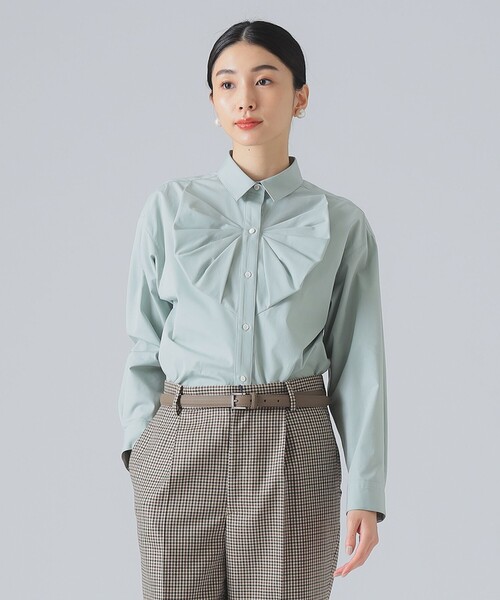 EFFE BEAMS（エッフェビームス）の「リボン ブロード シャツ（シャツ/ブラウス・レディース・ミント/パープル・36/38）」の7枚目の写真