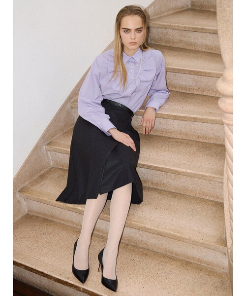 EFFE BEAMS（エッフェビームス）の「リボン ブロード シャツ（シャツ/ブラウス・レディース・ミント/パープル・36/38）」の8枚目の写真