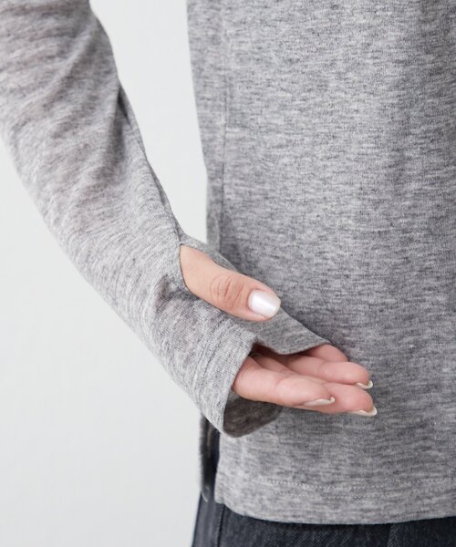 WILLOW（ウィロー）の「【willow】シアースラブポロトップス（Tシャツ/カットソー・レディース・グレー/ブラウン・ONE SIZE）」の22枚目の写真