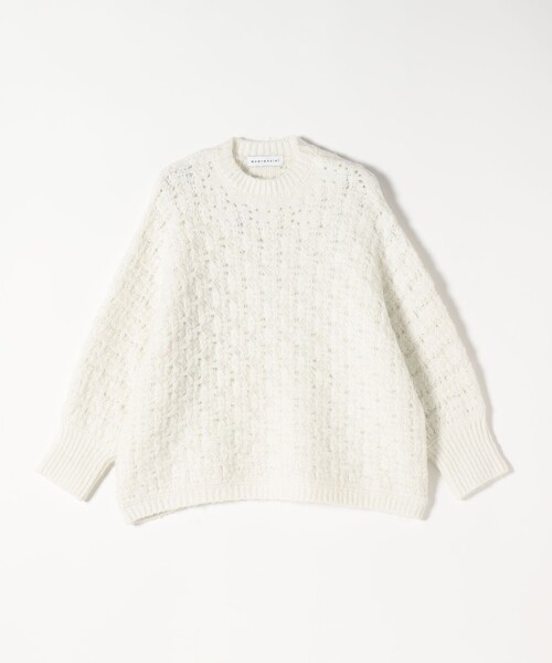 セール】quaranciel:〈手洗い可能〉透かし編み クルーネック ドルマン