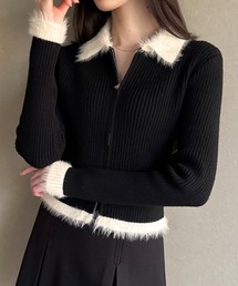 チュールペプラムドッキングニット（ニット/セーター）｜JUNOAH