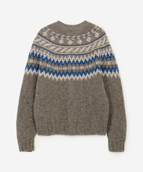 MORRIS&SONS ウールカーディガン(サイズ2) MORRIS & SONS | チャンキーノルディックカーディガン WOMEN