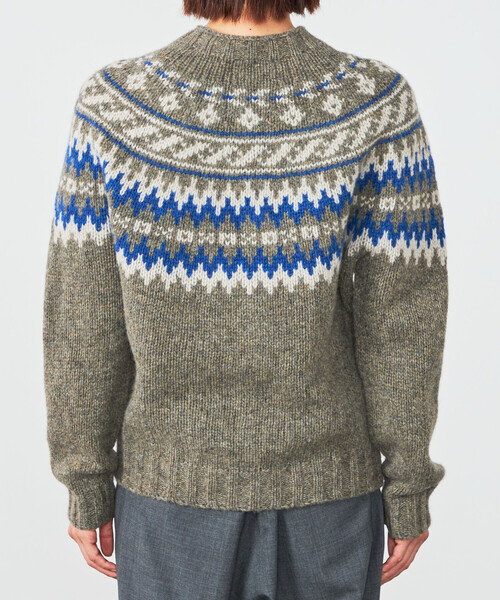 MORRIS&SONS ウールカーディガン(サイズ2) MORRIS & SONS | チャンキーノルディックカーディガン WOMEN