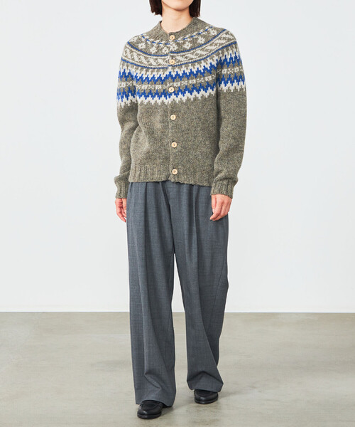 MORRIS & SONS モリス＆サンズ チャンキーノルディックカーディガン MORRIS & SONS | チャンキーノルディックカーディガン WOMEN