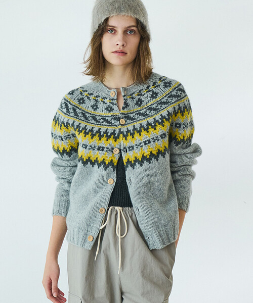 【10月まで限定】 Morris&Sons チャンキーノルディックカーディガン MORRIS & SONS | チャンキーノルディックカーディガン WOMEN