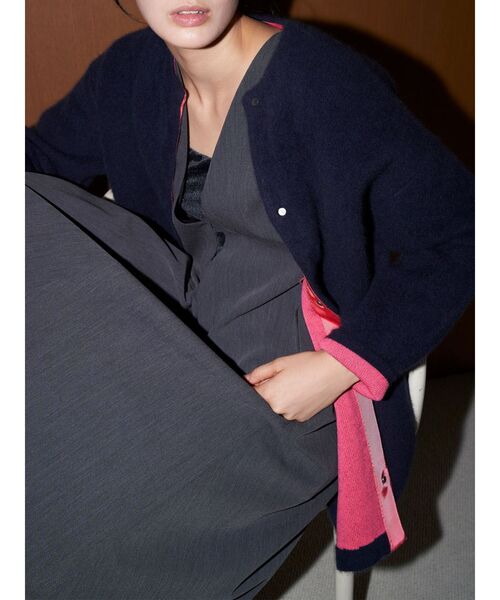 ELENDEEK（エレンディーク）の「CNラクーンミックスダブルカーディガン（カーディガン/ボレロ・レディース・ライトグレー/ボルドー/ネイビー/ベージュ/アイボリー/ブラック/グレー/ライトイエロー・01/02）」の18枚目の写真