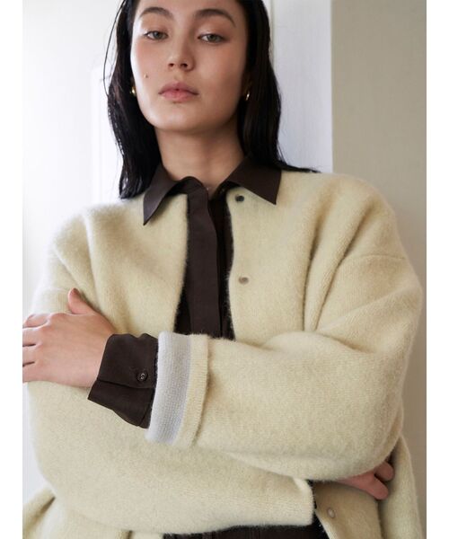 ELENDEEK(エレンディーク) CNラクーンミックスダブルカーディガン CNラクーンミックスダブルカーディガン（カーディガン/ボレロ