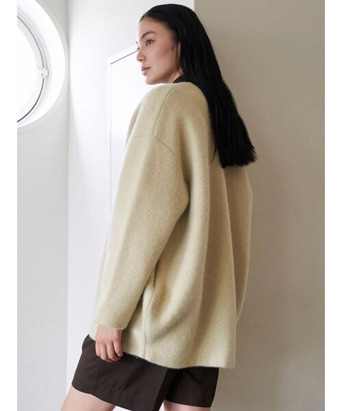 ELENDEEK（エレンディーク）の「CNラクーンミックスダブルカーディガン（カーディガン/ボレロ・レディース・ライトグレー/ボルドー/ネイビー/ベージュ/アイボリー/ブラック/グレー/ライトイエロー・01/02）」の15枚目の写真