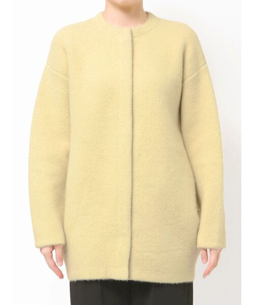 エレンディークCNラクーンミックスダブルカーディガン　ベージュ×イエロー CNラクーンミックスダブルカーディガン（カーディガン/ボレロ