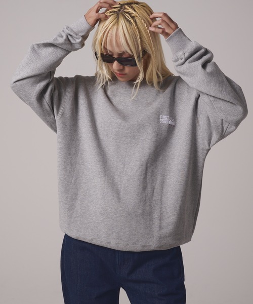 FIRST DOWN（ファーストダウン）の「ロゴ クルー スウェット（スウェット・メンズ・ブラック/ネイビー/グレー/ブルー・L/M/XL/S/XXL）」の3枚目の写真