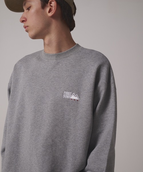 FIRST DOWN（ファーストダウン）の「ロゴ クルー スウェット（スウェット・メンズ・ブラック/ネイビー/グレー/ブルー・L/M/XL/S/XXL）」の10枚目の写真