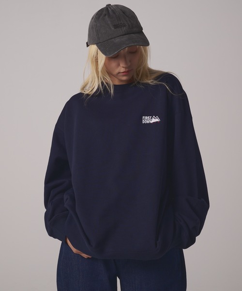 FIRST DOWN（ファーストダウン）の「ロゴ クルー スウェット（スウェット・メンズ・ブラック/ネイビー/グレー/ブルー・L/M/XL/S/XXL）」の15枚目の写真