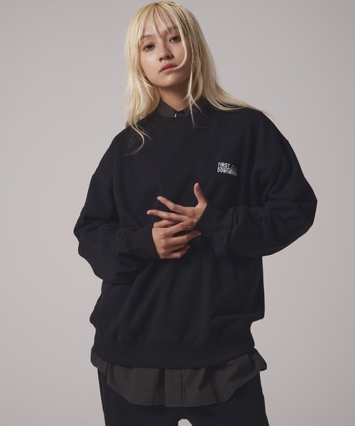 FIRST DOWN（ファーストダウン）の「ロゴ クルー スウェット（スウェット・メンズ・ブラック/ネイビー/グレー/ブルー・L/M/XL/S/XXL）」の7枚目の写真