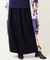 【倭物やカヤ】花盛り八掛袴風ワイドパンツ
