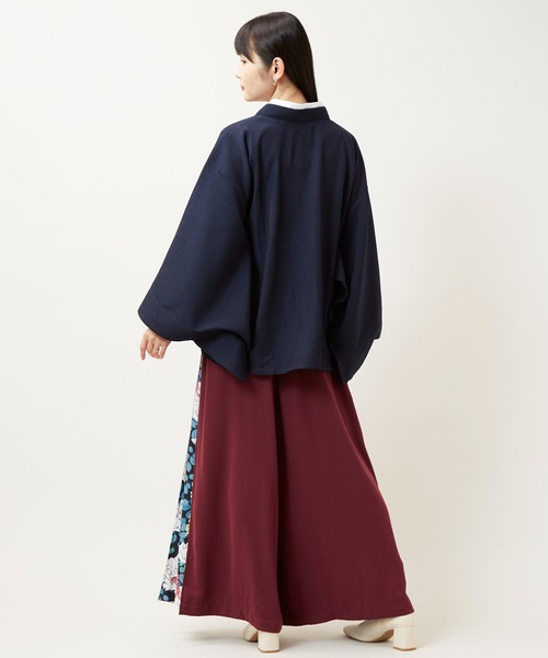 倭物やカヤ(ワモノヤカヤ)の「【倭物やカヤ】花盛り八掛袴風ワイドパンツ(その他パンツ・レディース・ネイビー/パープル/ブラック・FREE)」の19枚目の写真